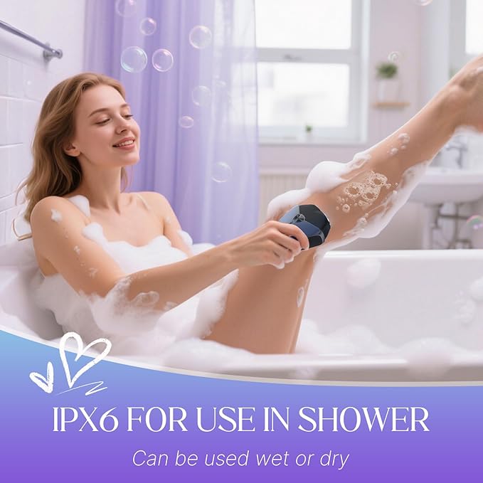 Electric Shavers for Women, Womens Electric Leg Shaver Cordless Painless Facial Hair Removal for Arms and Underarms Bikini Trimmer,Portable and Safe Wet and Dry Use Women Shaver (Iron Black)