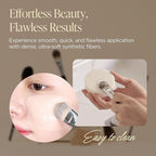 Piccasso FB17 Foundation Brush – Soft Makeup Brush for Liquid & Cream Foundation, Curved Bristles for Smooth and Flawless Face Makeup, Professional Tool for Base Layering, Korean Beauty Essential