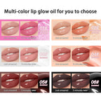 Magic Color-Changed Lip Glow Oil, Plumping Hydrating Tinted Gloss with Big Brush, Nourishing Glitter Non-Sticky Lacquer for Women & Girls, Tinta para Labios, Lipgloss for Dry Lips(Orange, 1 pcs)