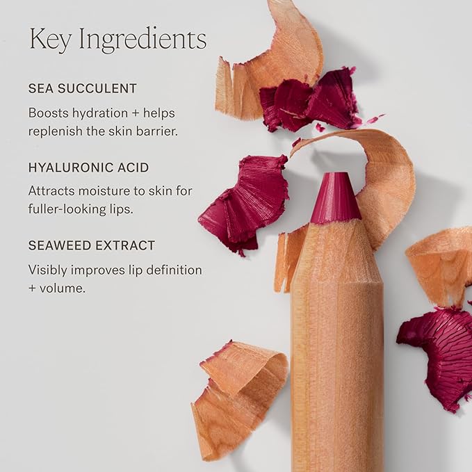 ILIA - Lip Sketch Hydrating Crayon | Non-Toxic, Cruelty-Free, Hyaluronic Acid, Hydrating + Long Lasting, Crease-Resistant, Demi-Matte (Night Bloom)