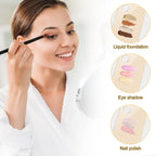 Acrylic Cosmetic Makeup Palette, Makeup Mixing Tray with Makeup Spatula Metal Mirror for Beauty Salon Color Cream Liquid Foundation Mixing Palette (2 Pcs Gold palettes)