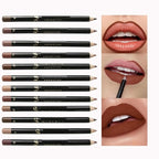 MAEPEOR Matte Lip Liner 12 PCS Nude Brown Highly