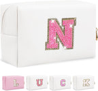 Personalized initial letter makeup bag,