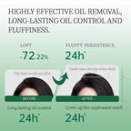 Dry Shampoo Second Generation Oil Control Volumizing Gel， No Need To Wash. Plant Ingredients, 24-Hour Oil Control, Improves Itchy Scalp, 4d Hyaluronic（80ml, Cedar Scent）