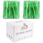 PANA Cosmetic Make Up Disposable Plastic 2.5" Spatulas Skin Care Facial Cream Mask Spatula (APPLE GREEN - 200 Pcs Box)