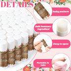 40 Pieces Lip Balm Bulk Baby Shower Jasmine Lip Balm Favors Floral Moisturizing Lip Balm for Women Children Men Girl kids Gender Reveal Favors Gift Baskets (Floral)