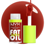 NYX PROFESSIONAL MAKEUP Fat Oil Lip Drip, Moisturizing, Shiny and Vegan Tinted Lip Gloss - Losin Cone-trol (Neutral Nude)