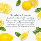 Beekman 1802 Sunshine Lemon Whipped Body Cream - Scented - 8 oz - Moisturizes, Soothes, & Softens - With Coconut Oil and Mango Seed Butter - No Irritation - Good for Sensitive Skin
