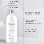 Nexxus Clean and Pure Clarifying Shampoo, With ProteinFusion, Nourished Hair Care Silicone, Dye And Paraben Free 33.8 oz