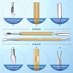 2PCS Metal Champagne Gold Cuticle