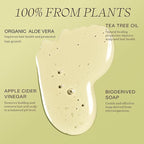 Non Toxic Vegan Shampoo with Organic Ingredients, Apple Cider Vinegar & Tea Tree Oil - Sulfate Free, Color Safe, Paraben Free, Gluten Free, Cruelty Free, pH Balanced (2-Pack)