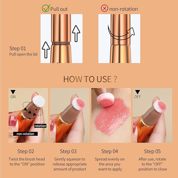 3PCS Liquid Contour Beauty Wand, Liquid Blush Highlighter