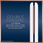 Conair Double Ceramic Flat Iron, 1 1/4-inch Hair Straightener