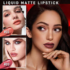 Matte Liquid Lipstick Set, 6 Colors 2-In-1 Mirror Glosses