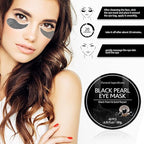 Under Eye Patches for Puffy Eyes: 60PCS Collagen Eye Gels Pads - Black Pearl Under Eye Mask - Reduce Dark Circles & Bags - Skin Eye Care Products