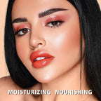 MAKI YIKA Moisture Red Lipstick for Women Hydrated Tinted Lip Balm for Dry Cracked Lips Weightless Glossy Lip Color Juicy Finish,MA037 Apricot Peach