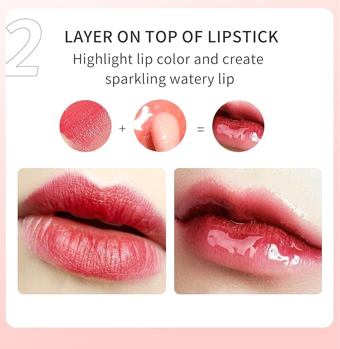 Liquid Lip Oil Gloss, 3 Pack Moisturizing Hydrating Nourishing Long Lasting Tinted Lip Gloss Plumper Gift Box for Teens Women Wife Mum Gift Idea