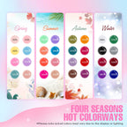 MEFA 60 Pcs Gel Nail Polish Kit with U V Light, 32 Colors Classic Popular Nail Kit Soak Off Nail Polish Gel Set with Base Matte/Glossy Top Coat Nail Art Decorations Manicure Tools DIY Gifts