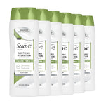 Suave Soothing Hydration Hand & Body Lotion With Aloe Vera Refreshes Dry Skin, Fast Absorbing, Intensive Moisturizing Cream For Women, Non Greasy, Allergen Free, 18 FL OZ, 6 Pack