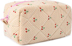 Soidram floral makeup bag quilted