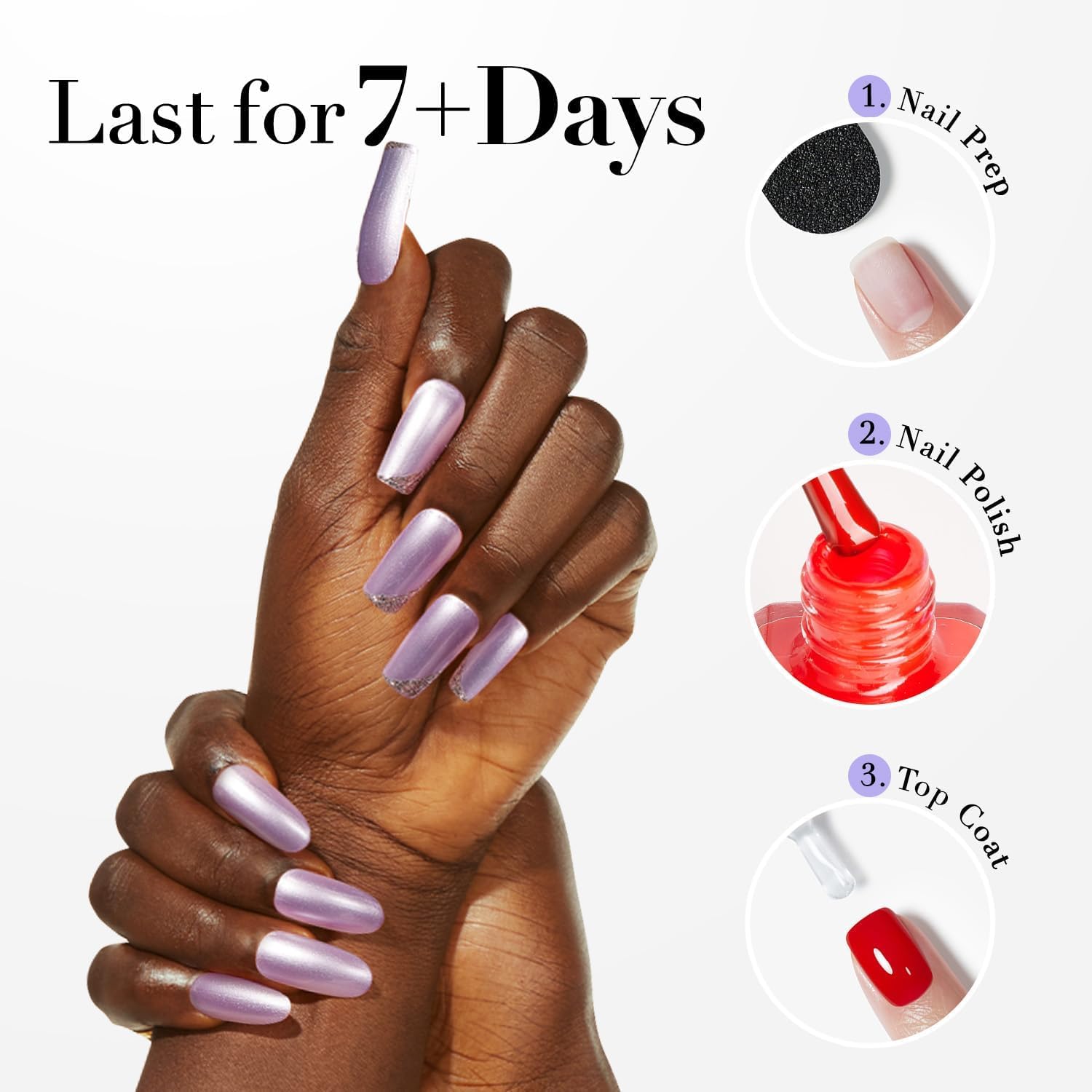 AZUREBEAUTY Dreamy Purple Nail Polish– Quick Dry, Long-Lasting, Natural Glossy Finish for DIY Manicure & Nail Art, Salon Quality, 10ml for Women