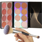 Blusher Contour Highlighter Makeup Palette, 16 Color All-in-One Matte- Bronzer Facial lluminator Palette with Makeup Brush, Long Lasting and Soft Powder, Pro Makeup Powder Kit