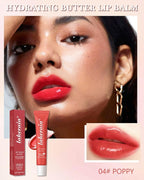 Lip Butter Balm Poppy, Hydrating Tinted Butter Lip Gloss,Clear Lip Mask Lip Care Moisturizer,Smooth Lip Treatment Balm, Non-Sticky Jelly Glow Reviver Fat Lip Oil, Thanksgiving Makeup Gift for Women-04