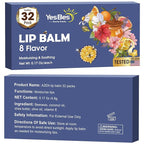 32 Pack Lip Balm, Natural Lip Flavors
