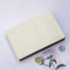 Strong 4-layers Empty magnetic palette book palette（White wood grain）+1pcs Makeup Depotting Spatula+50pcs Round Metal Stickers+50pcs Square Metal Stickers