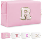 Personalized initial letter makeup bag,