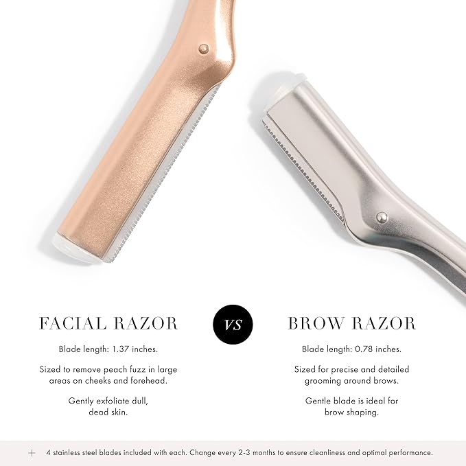 Tweezerman Rose Gold Facial Razor