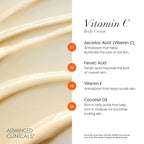 Advanced Clinicals Vitamin C Face & Body Cream Moisturizing Skin Care Lotion, Anti Aging Vitamin C Skincare Moisturizer For Body, Face, Age Spots, Wrinkles, & Sun Damaged Skin, Large 16oz (2-Pack)