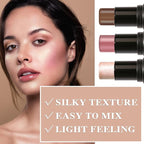 3P Cream Blush Stick with Brush,Waterproof Multi Cream Makeup F256