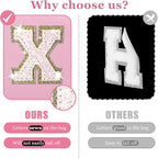 Initial letter patch makeup bag,