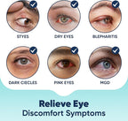 Heated Eye Mask for Dry Eyes, Cordless Warm Eye Compress for Blepharitis, Styes, 1500mAh Large Battery Capacity, Washable Cover, Gifts for Family and Friends (Blue)