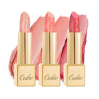 Oulac Metallic Coral Lipstick Set 3PCS High Impact Lipcolor with Moisturizing Formula, Vegan Beauty, Full-Coverage Lip Color, Gift Lipstick for Women, 4.3g X 3PCS, GM09+GM11+25