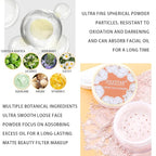 2PCS Loose Face Powder, Oil Control Minimizes Pores Pink Complexion) 8g