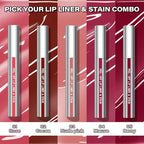 Cilrofelr Peel Off Lip Liner Stain, Long Wear Tattoo Lip Liner with Tweezer, Peel Off Lip Stain with Matte Finish, Long Lasting, Waterproof, Transfer-proof, Highly Pigmented Color (Berry)