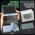 Blotting Paper for Oily Skin, Natural Bamboo Charcoal Blotting Paper, Oil Blotting Sheets for Face, 100 * 70MM Large Oil Absorbing Sheets Makeup Face Tissues, 200 Counts