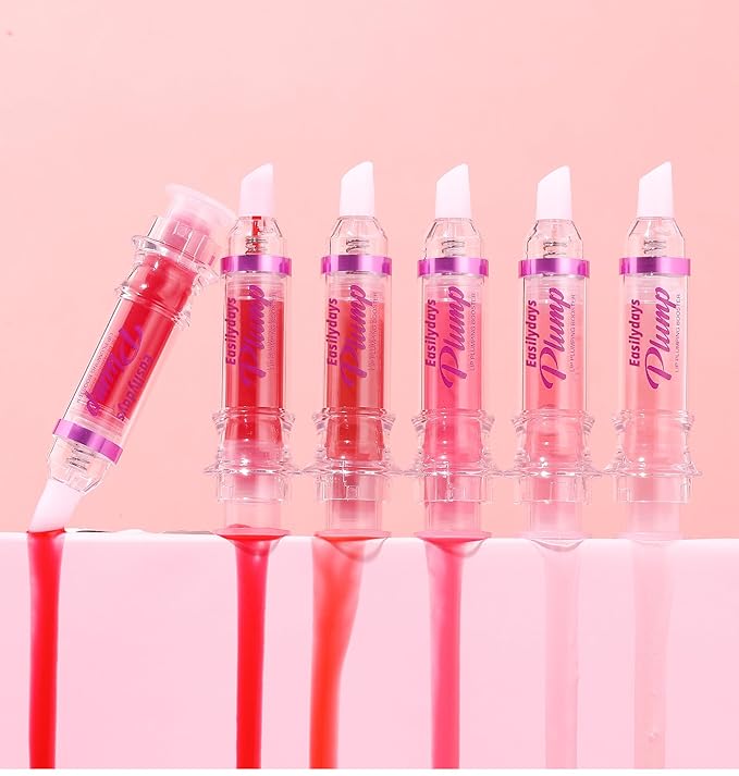 3 Colors Lip Plumping Booster, Spicy Lip Plumper Gloss Lip Oil, Ultra-Hydrating & Nourishing Glossy Finish Fuller Natural Lip Gloss, Plump & Pout Lip Plumper for Women Girls, Set #01,02,03