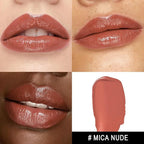 MAKI YIKA Moisture Nude Lipstick for Women Hydrate Lip Balm for Dry Cracked Lips Weightless Glossy Lip Color Juicy Finish,MA055 Mica Nude