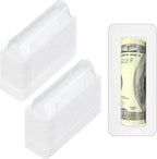 60 Pcs Lip Balm Pouches Plastic Money HolderClear Lipstick Holder Clear Plastic Domes for Gift Card DIY Crafts with Double Side Tape