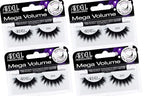 Ardell Mega Volume 255 False Eyelashes - Extra Full, 3D Layered Wispy Lashes with NeverFlat Curl Technology - Reusable False Strip Lashes, 4 Pairs