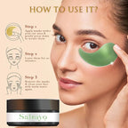 Green Seaweed Eye Mask– 60 Pcs - Gold Under Eye Mask Retinol & Collagen - Puffy Eyes and Dark Circles Treatments – Look Younger and Reduce Wrinkles and Fine Lines Undereye, Improve and Firm eye