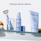 Flamingo Pubic Hair Shaving Skin Care Set, Exfoliating Shaving Gel for Women 5 fl oz with Restorative Post Shave Serum 1.7 fl oz