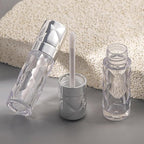 silver Empty lip gloss tubes with wand prismatic Lipgloss tube containers for lip oil packing