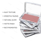 KYDA Powder Blush, Radiant Glow Face Blusher, Blendable Formula, Lasting Moisturizing, Ultra Fine Lightweight Texture, Rosewood