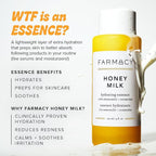 Farmacy Hydrating Essence - Hydrating Honey Milk Toner + Facial Essence to Soothe, Moisturize and Strengthen Skin Barrier - Preps Complexion for Skincare Products or Makeup Application (10ml)