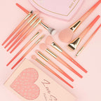 DUcare Makeup Brushes Set 14Pcs Love Struck Makeup Brush Set Premium Synthetic Kabuki Foundation Blending Face Powder Blush Concealers Eye Shadows Brushes