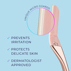 Schick Hydro Silk Dermaplaning Wand, Dermaplaning Tool for Face | Dermaplane Razor for Women Face, Eyebrow Razor, Peach Fuzz Remover, Includes 1 Weighted Metal Handle with 3 Refill Blades